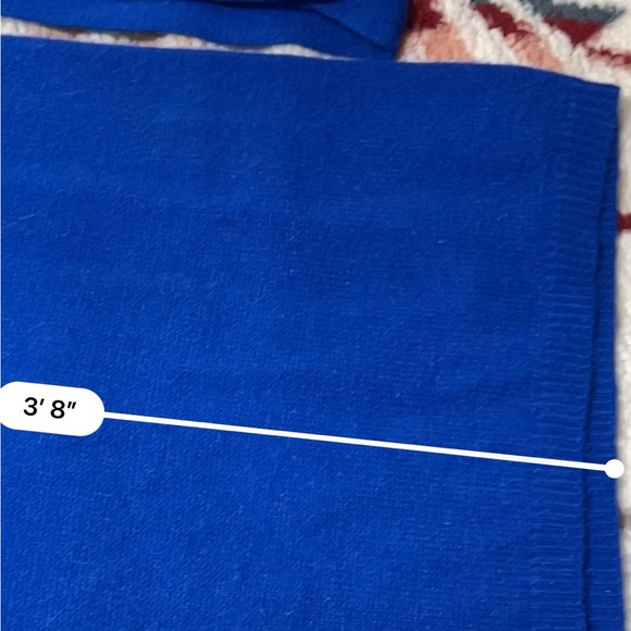 NWT Vintage Sweater Dress M Blue Black Angora Wool Blend - Picture 8 of 9